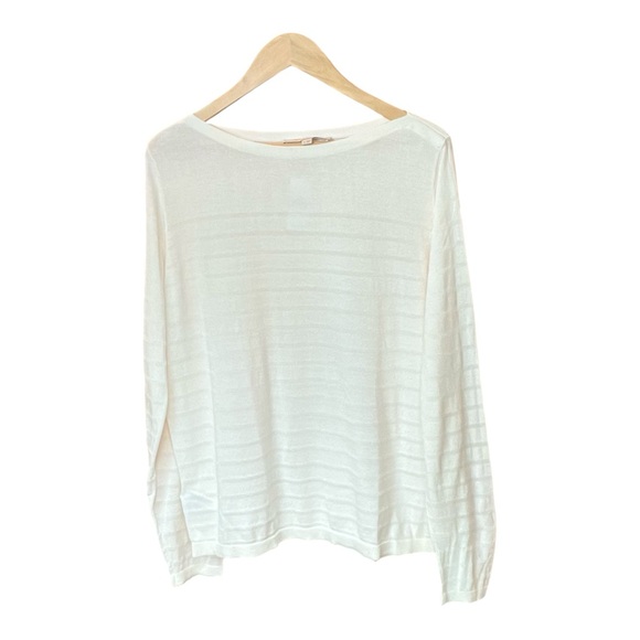 LOFT Sweaters - LOFT Cream Striped Sweater - XL